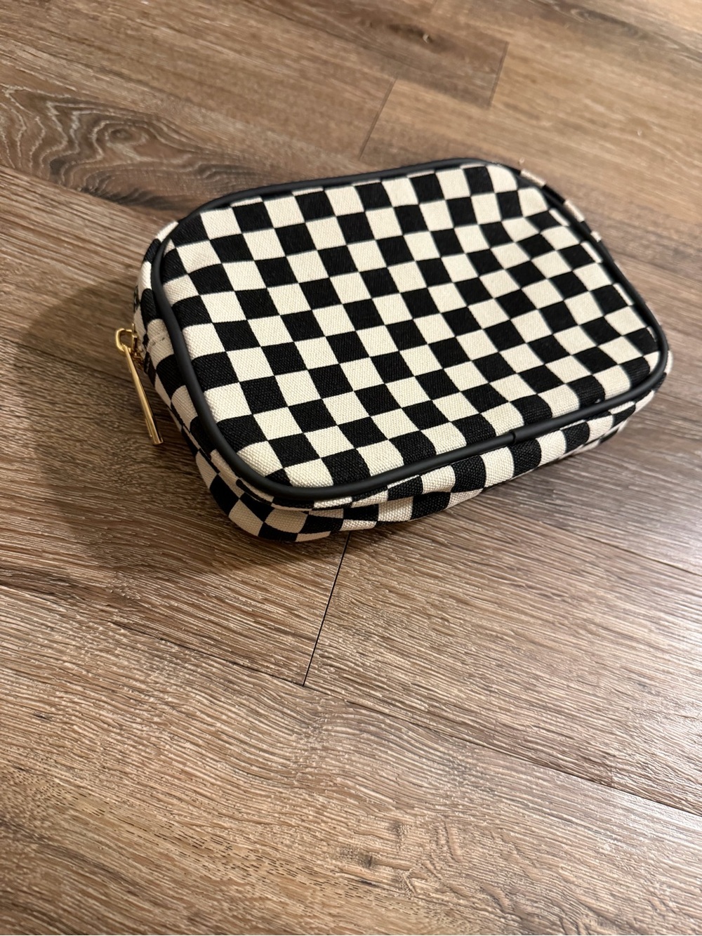 Hobby Lobby Black & White Checkerboard Travel Pouch